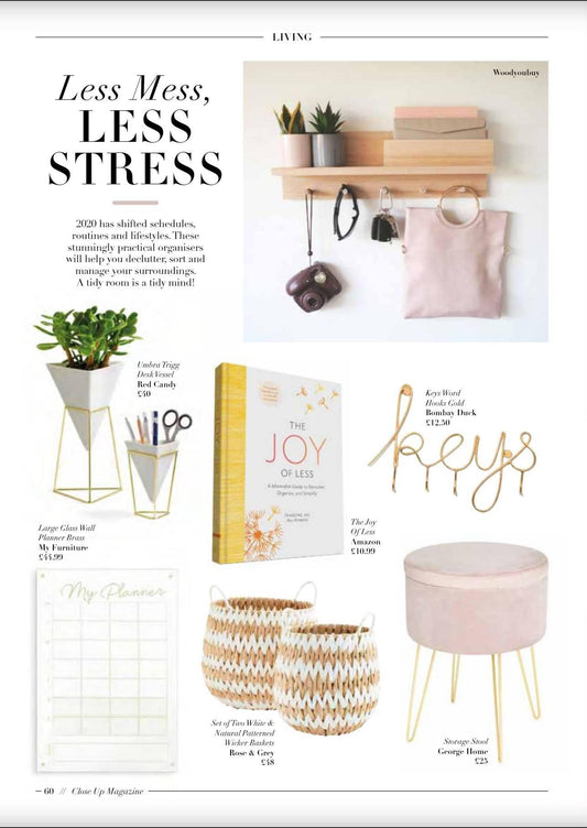 Entryway Organiser featured in Close Up Magazine (UK) - Woodyoubuy