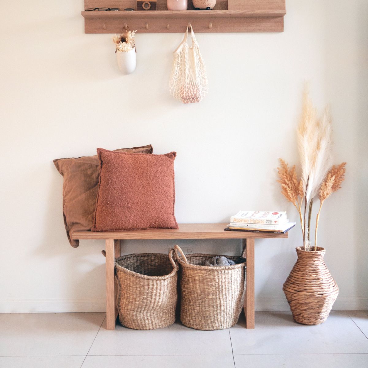 Tasmanian Oak Entryway Bench