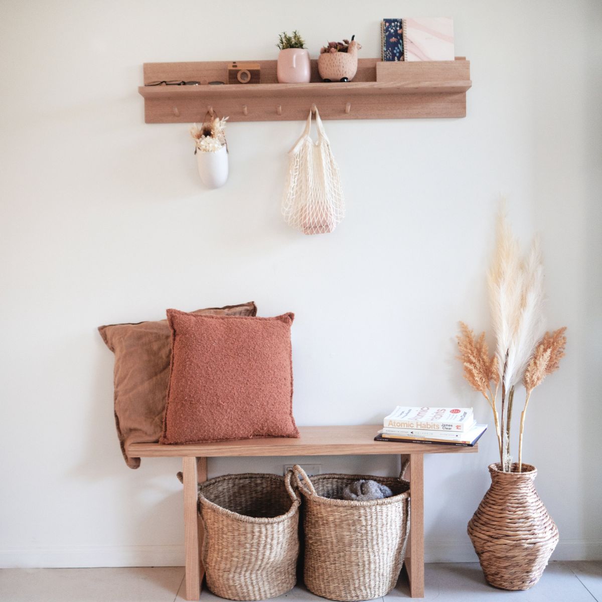 Tasmanian Oak Entryway Bench