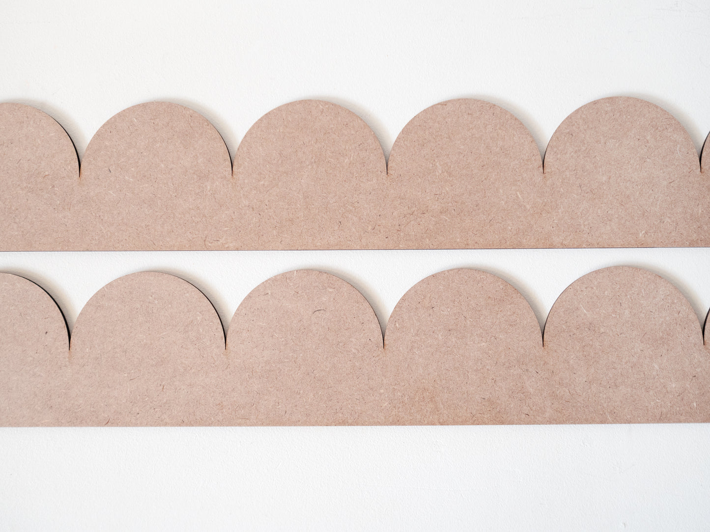 MDF scallop pattern edging