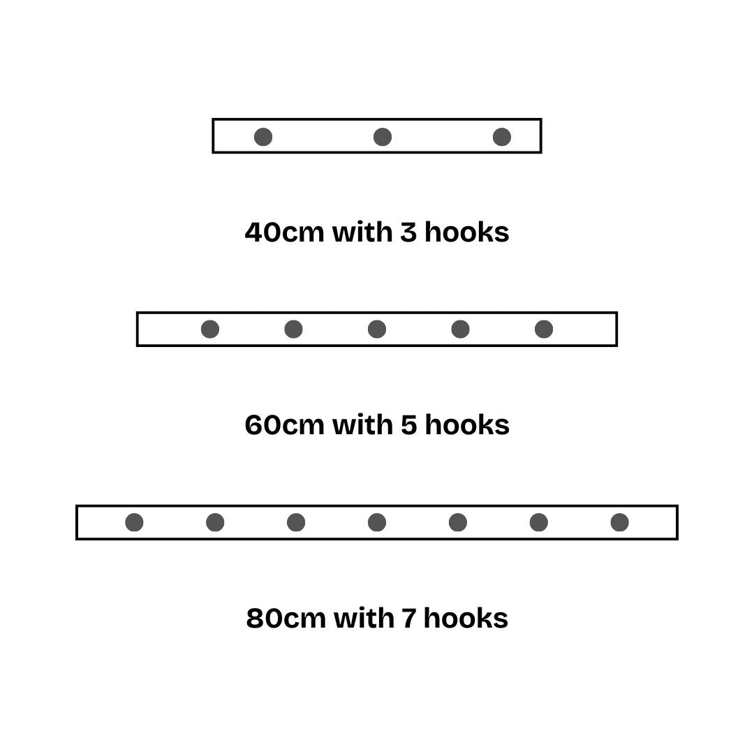 Rustic Wall Coat Rack - Slimline