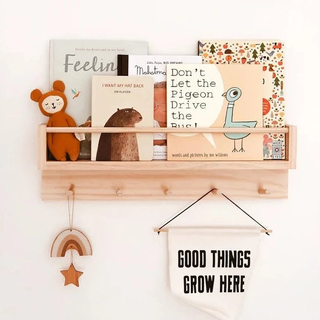 Kids Bookshelf and Coat Rack Combo