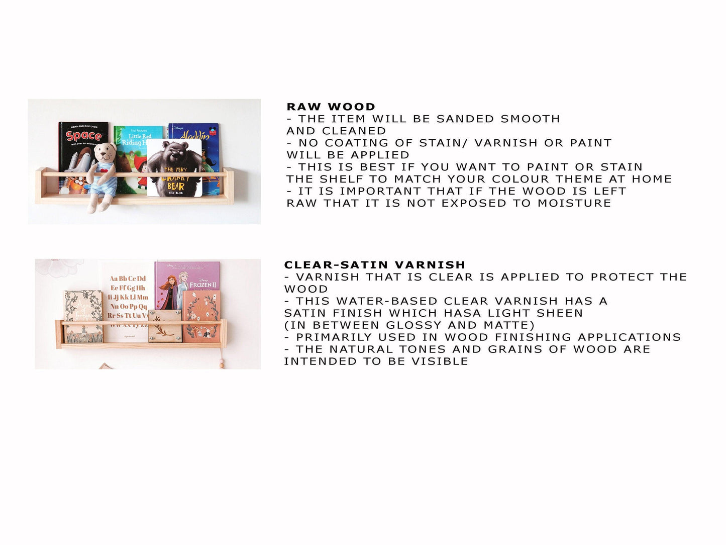 Personalised wood floating shelf - Woodyoubuy
