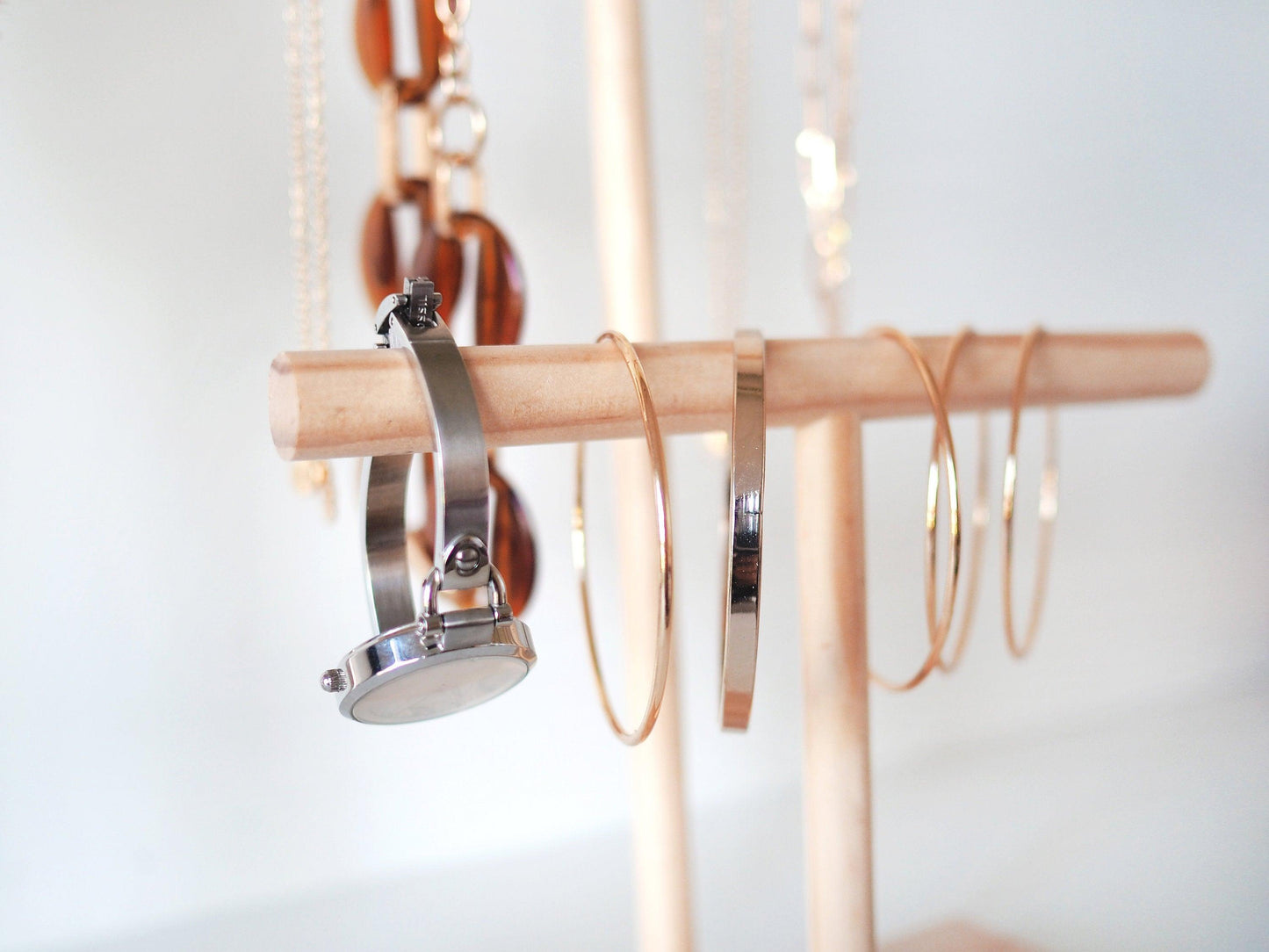 Necklace and Bracelet Stand - Woodyoubuy