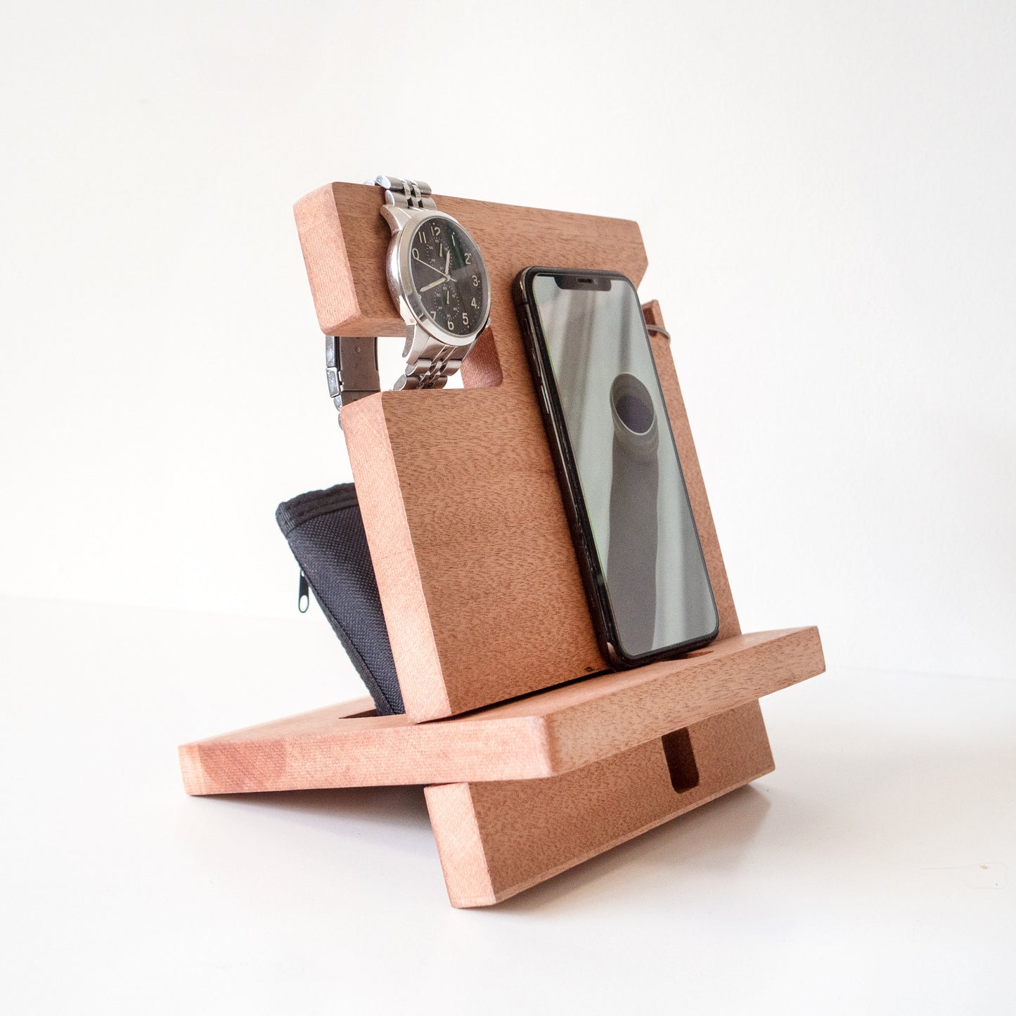 Father's Day Gift - Phone Docking Station for men, Personalised docking station, Gift for Him, Birthday Gift, Wooden Anniversary Gift