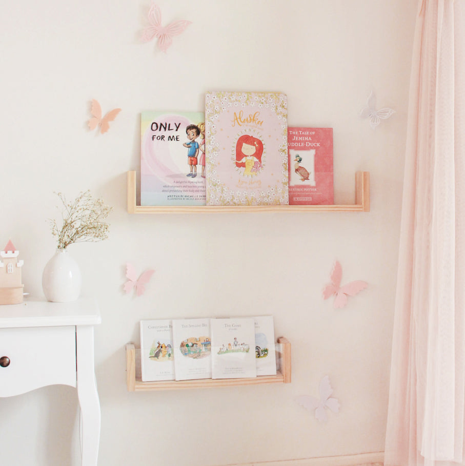 Wood & Acrylic Bookshelf (Clear)