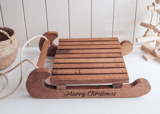 Personalised Wooden Santa Sleigh