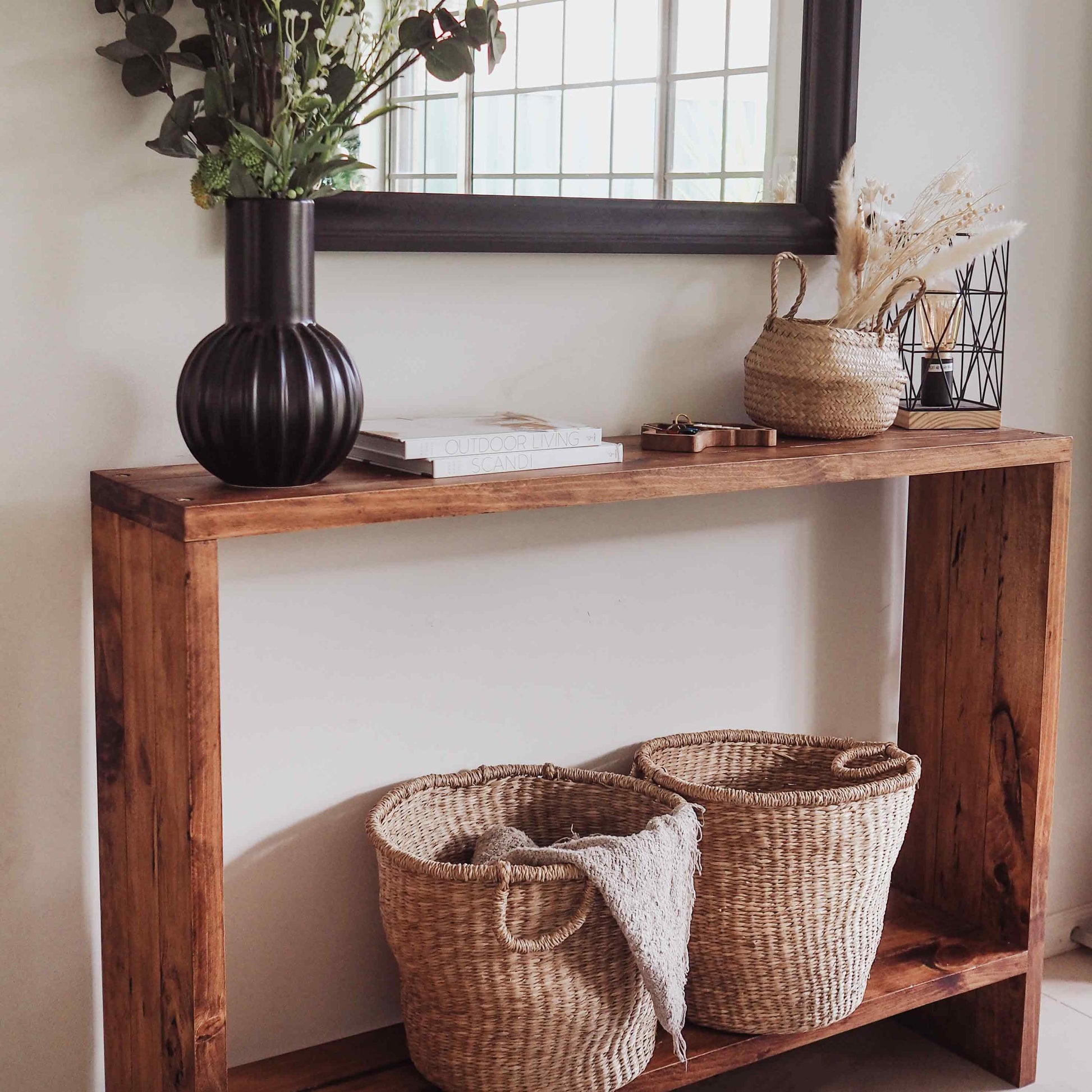 Rustic Entryway Table - Farmhouse Entry Table, Hallway Console,