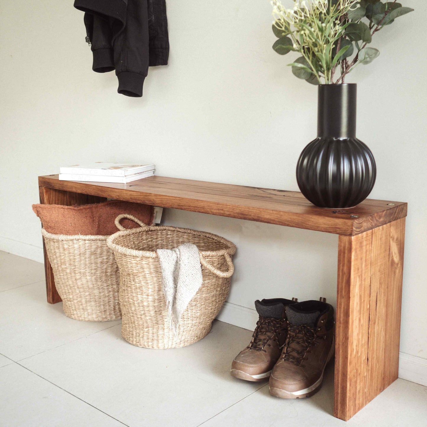 Rustic Entryway Bench - Shoe Storage Bench, Bench Seat, Entry Bench, Rustic Timber Bench