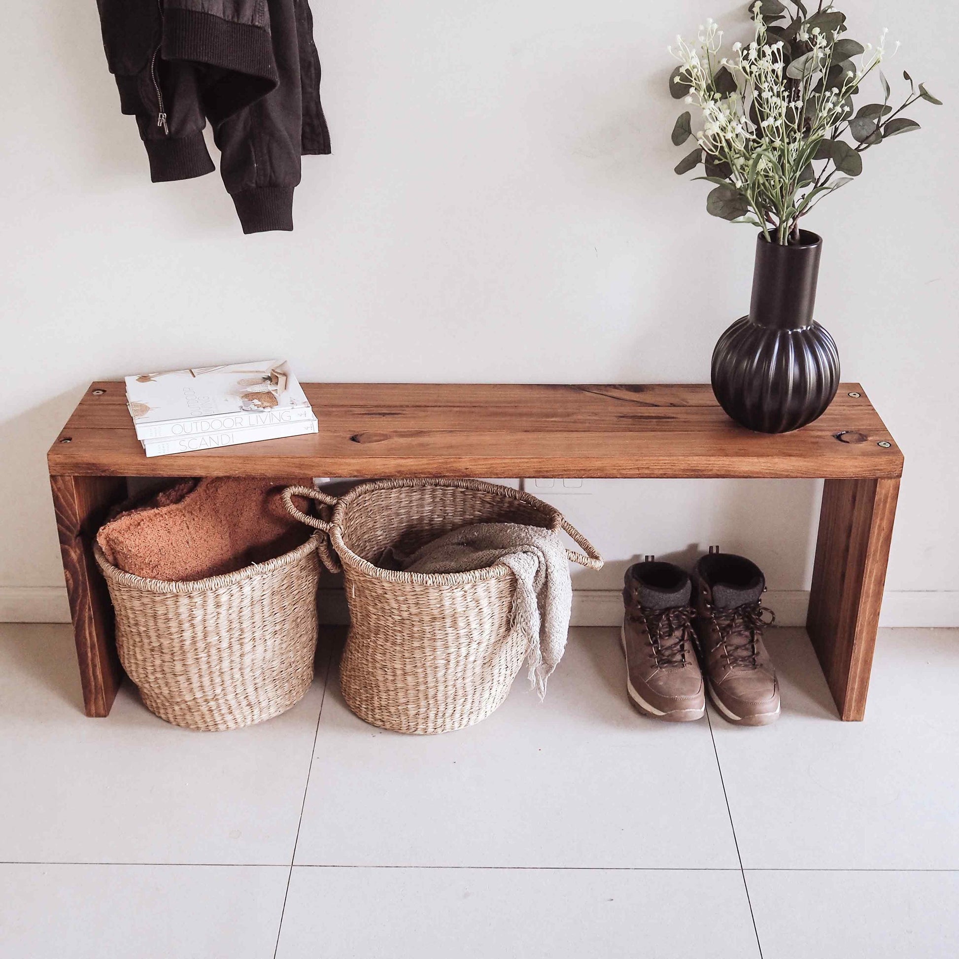 Rustic Entryway Bench - Shoe Storage Bench, Bench Seat, Entry Bench, Rustic Timber Bench