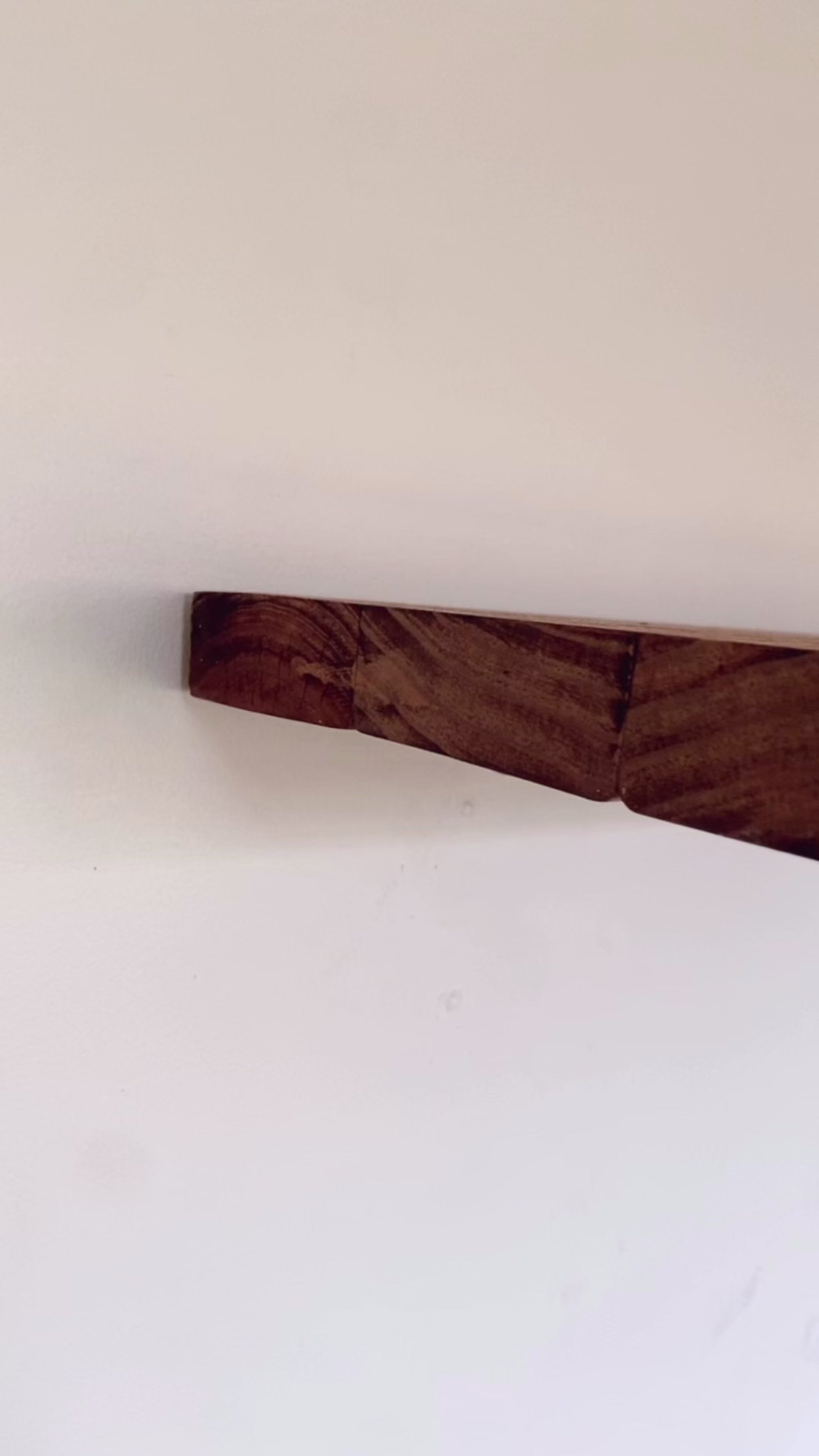 rustic walnut brown floating shelf