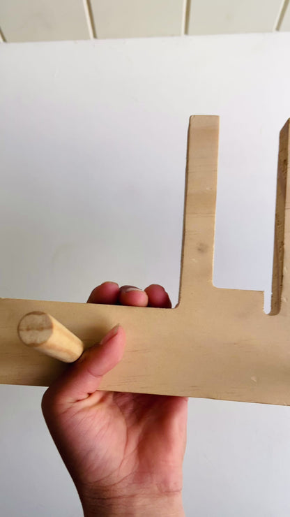 Personalised Wooden Coat Rack – Custom Kids Name Pegs