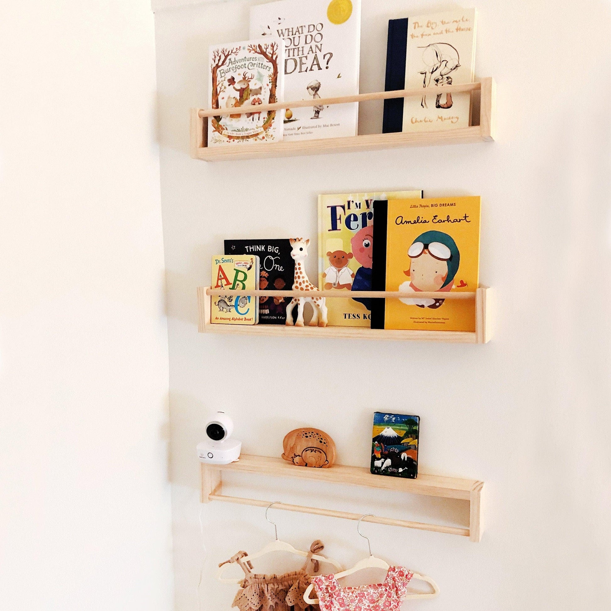 Kids bookshelf and clothes rack set – Woodyoubuy