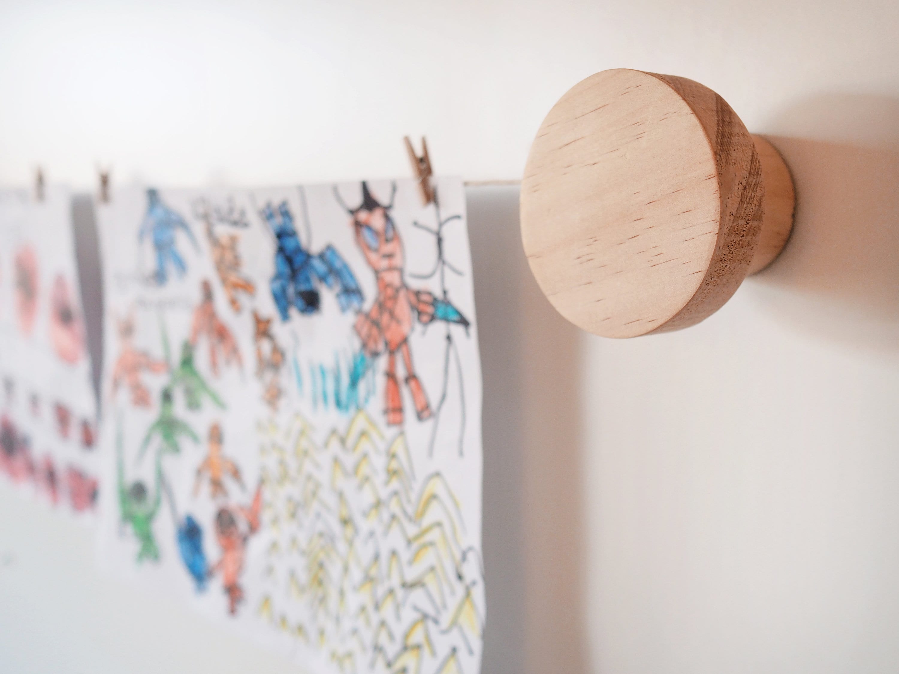 Wood art hanger sale